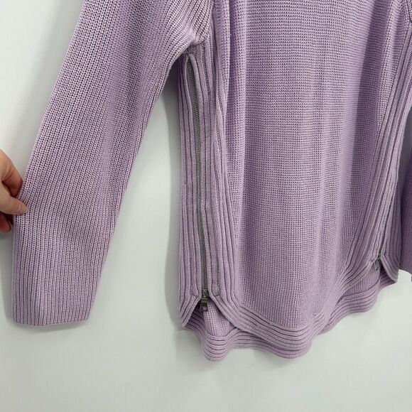 INC INTERNATIONAL CONCEPTS Purple Side Zip Scoop Neck Pullover Knit Sweater XXL - Picture 3 of 5
